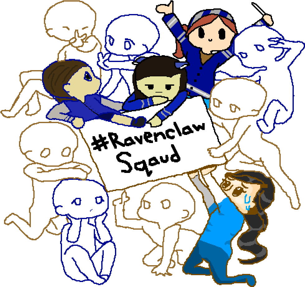 Ravenclaw Squad - Cartoon (1000x1000)