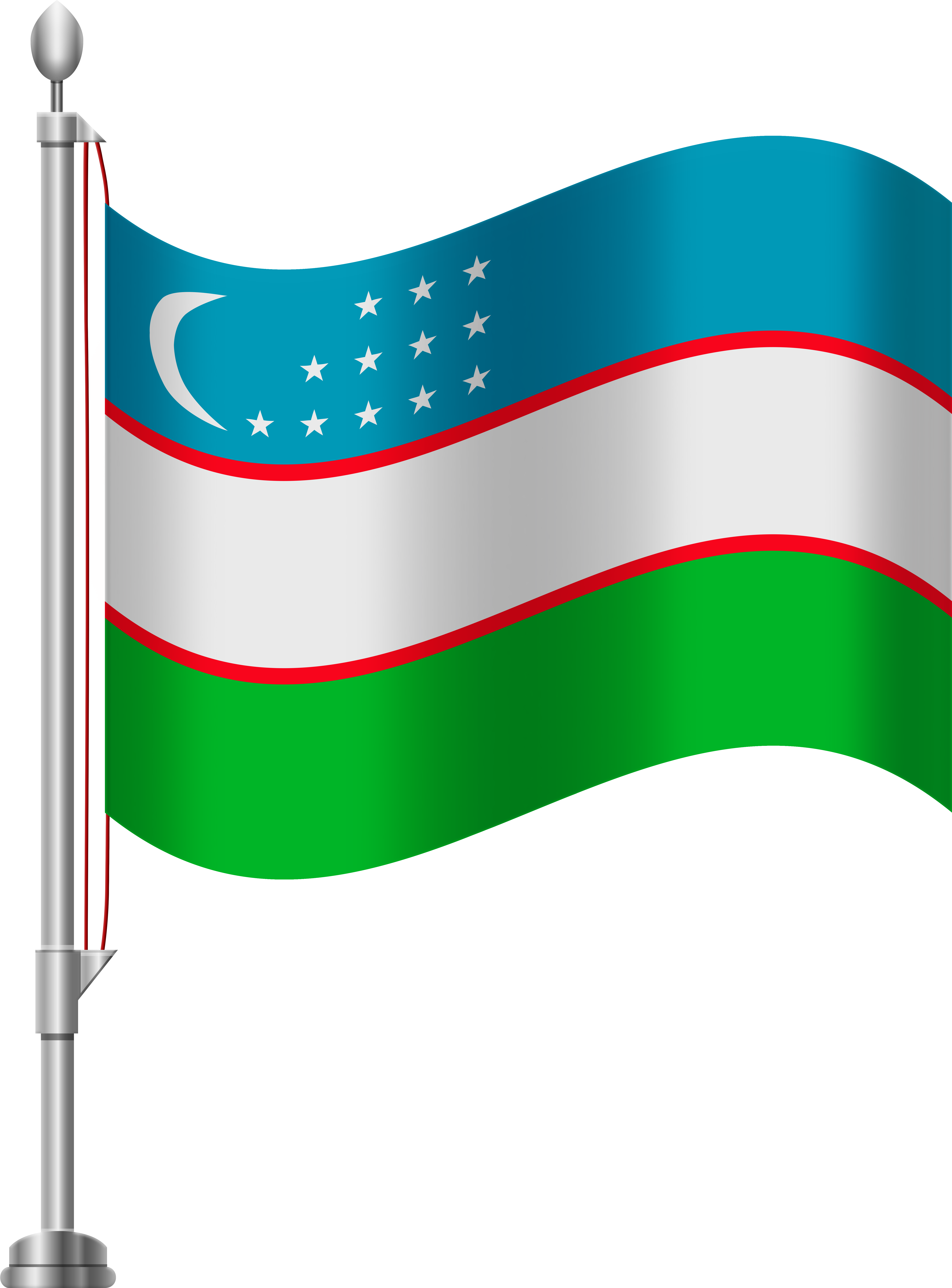 Uzbekistan Flag Png Clip Art - Uzbekistan Flag Png Clip Art (6141x8000)