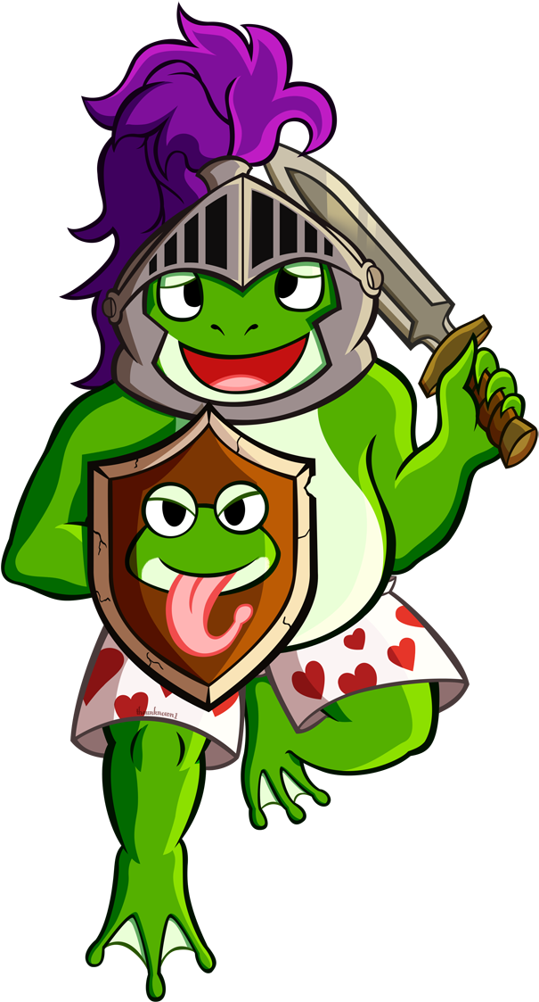 Full Color And Full Body - Frog With A Shield (676x1200)