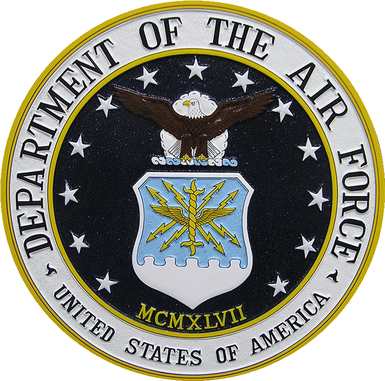 Department Of The Air Force Seal Podium Plaque - United States Air Force (800x800)
