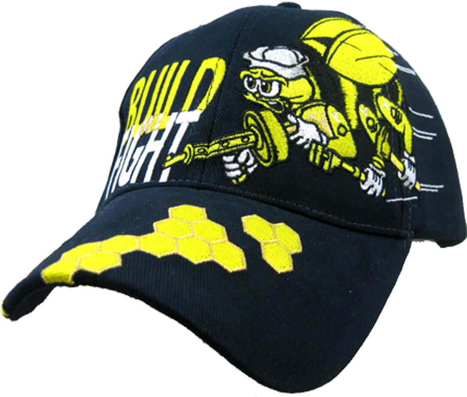 We Build, We Fight Navy Blue Hat - Eagle Crest Cap - Navy Seabees We Build/fight - Navy (930x1000)