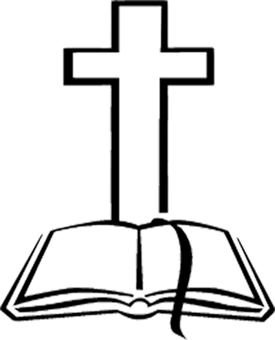 Bible Cross Clipart 4 By Aaron - Cross And Bible Clip Art (400x493)