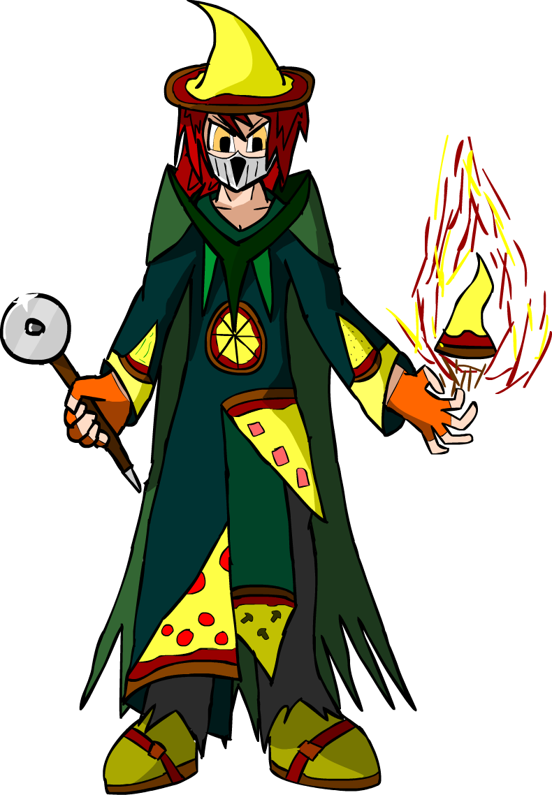 The Mighty Pizza Wizard By Shikeyy - Cartoon (790x1138)