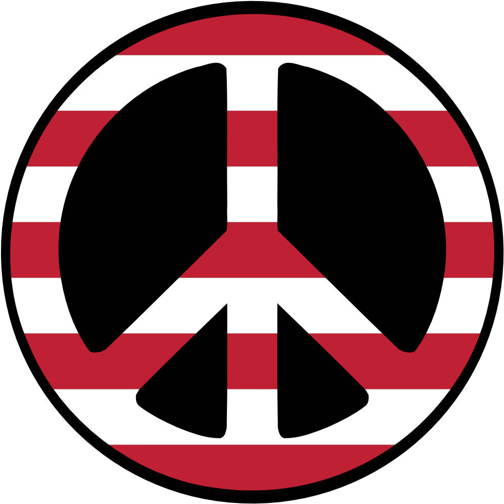 United States Peace Symbol Flag Base 2 999px 65 - Peace And Love (999x999)
