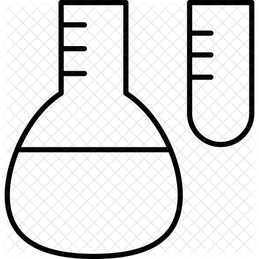 Laboratory Equipment Icon - Line Art (512x512)