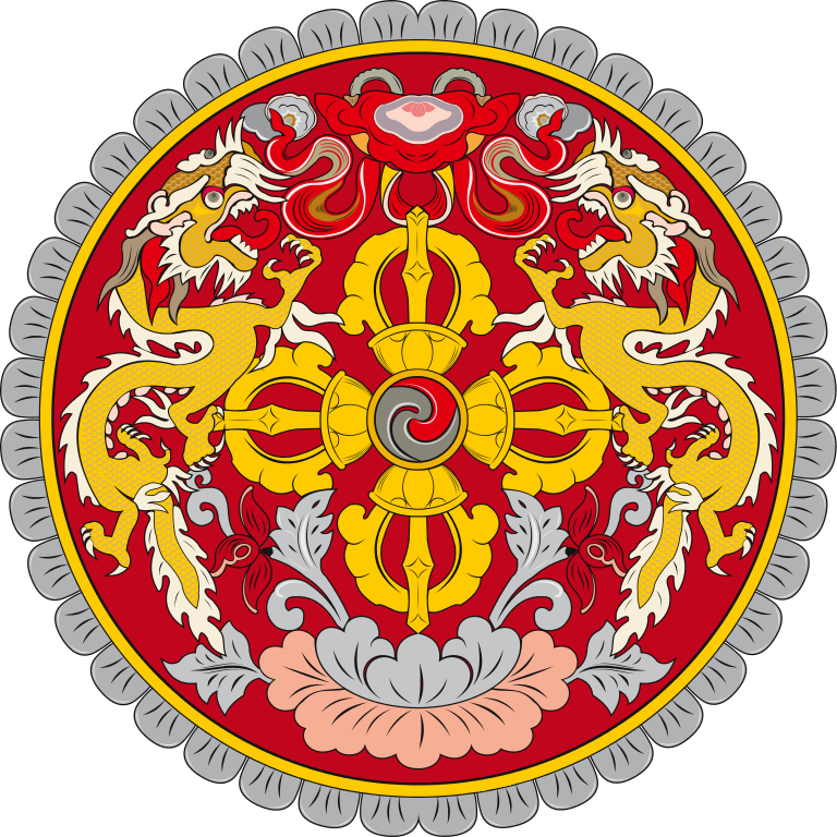 Emblem Of Bhutan - Bhutan Coat Of Arms (768x768)