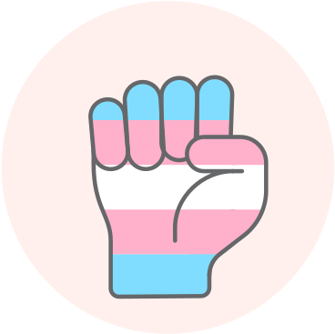 Faust, Flagge, Hand, Transgender Symbol - Hand (457x512)