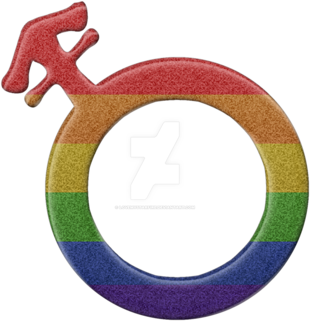Transgender Pride Symbol In Rainbow Colors By Lovemystarfire - Rainbow Flag (1024x1060)