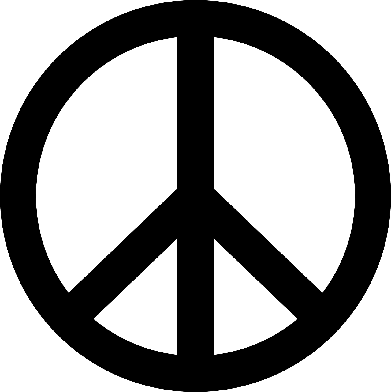 Friedenszeichen, Frieden, Symbol, Peace Zeichen - Peace Sign Png (2400x2400)