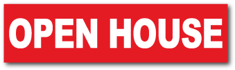 "open House" Real Estate Stickers - Open House Sign No Background (350x350)