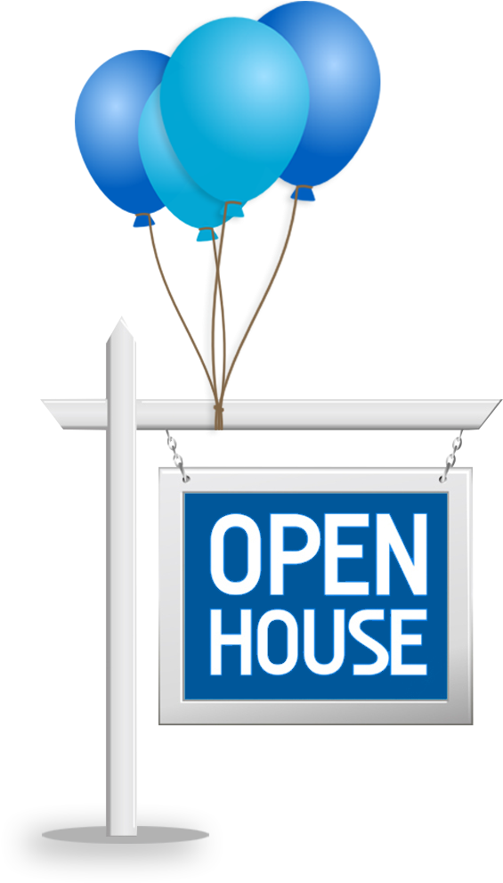 Las Vegas Open Houses - Blue Balloon Clip Art (716x1000)