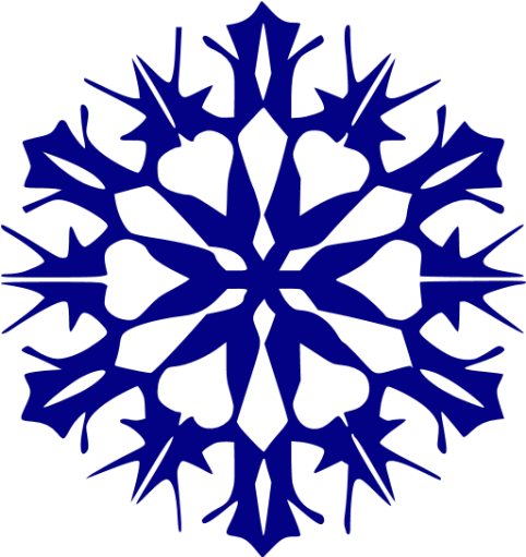 Snowflake Clipart Navy Blue - Orange Snowflake (512x512)