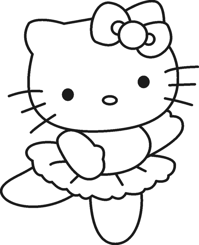 Hello Kitty Was Wearing A Cute Costume Coloring Page - Hello Kitty Coloring Pages (700x860)