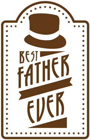Vintage Best Father Ever Badge - Fathers Day Banner Gratis (512x512)