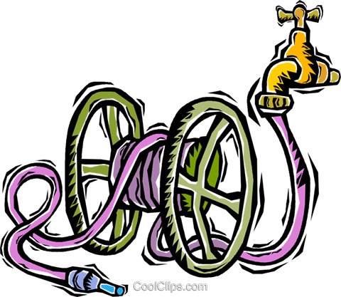 Garden Hose Royalty Free Vector Clip Art Illustration - Garden Hose Royalty Free Vector Clip Art Illustration (480x417)