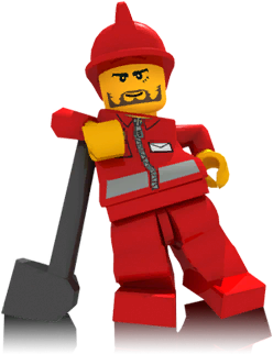 Fireman - Lego Fireman Png (256x512)