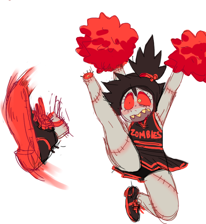 Also Drew Some Rival Cheer Squads And One Buff Boypic - Digital Art (674x732)