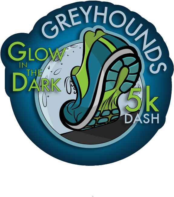 3rd Annual Greyhounds Glow In The Dark 5k Dash - Illustration (612x792)