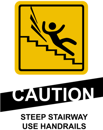 Steps Caution Sign - Caution Stairs Sign (353x500)