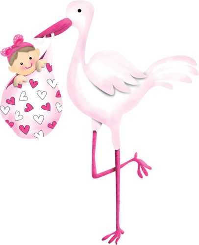 On That Beautiful Day-baby - Flamingo With Baby Clipart (406x500)