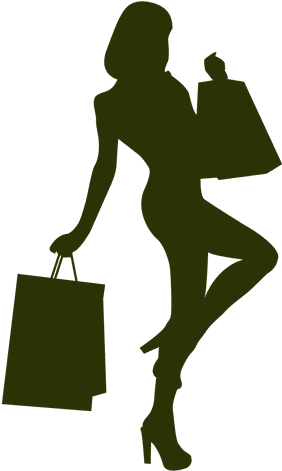 Shopping Girl Silhouette 3 Transparent Png - Shopping Silhouette (512x512)