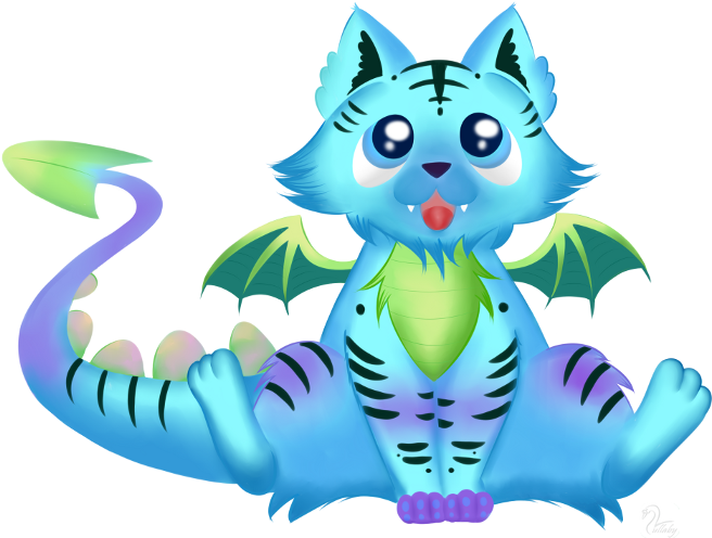 Dragon Cat By Swanlullaby On Deviantart Rh Swanlullaby - Cartoon (700x700)