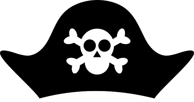 Pirate Hat Clipart Transparent Png - Sombrero De Pirata Dibujo (640x336)