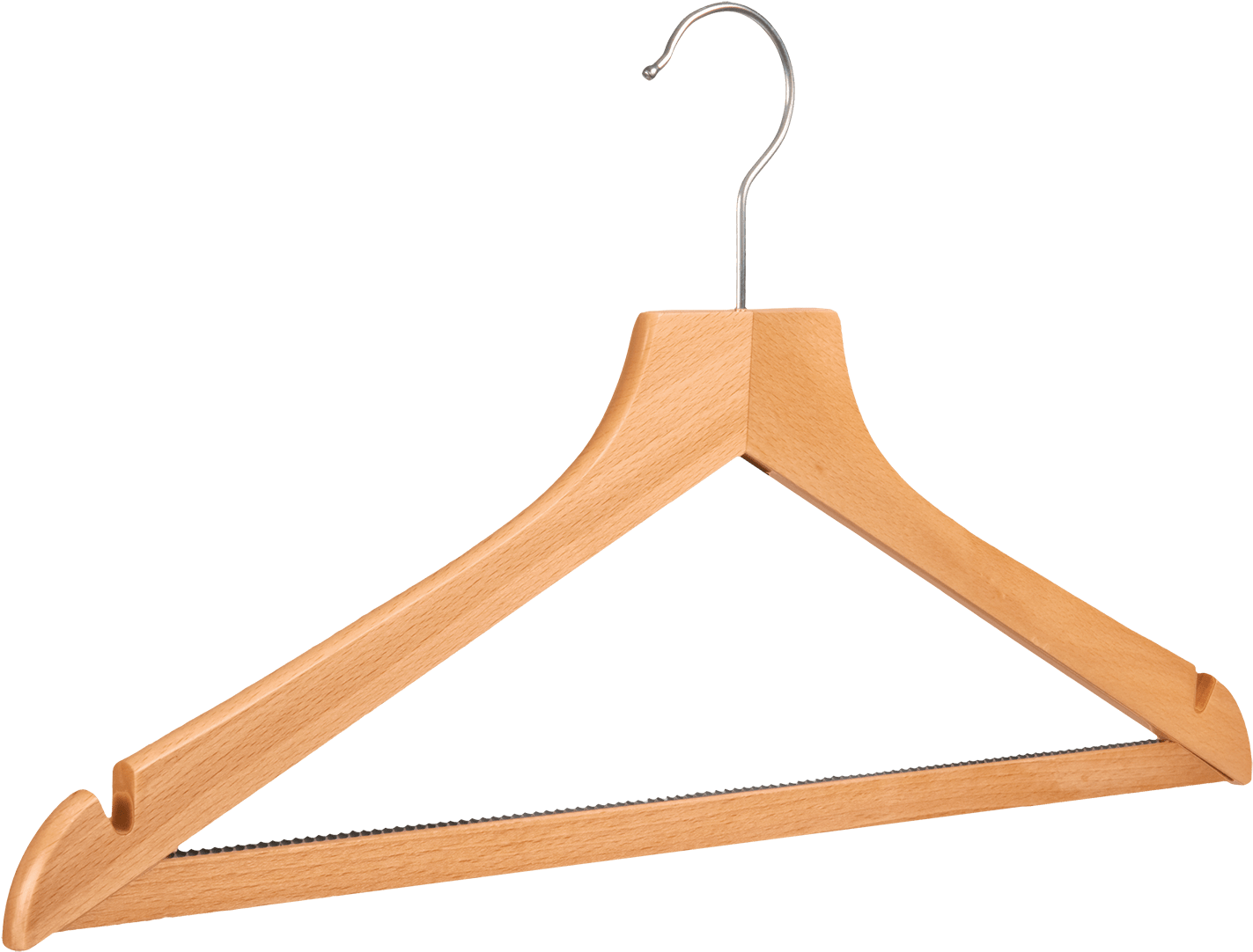 Wooden Clothes Hanger - Clothes Hanger Png (1500x1159)