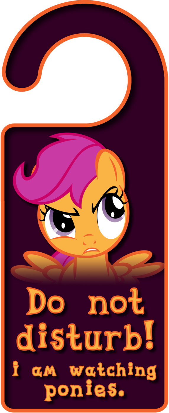 Scootaloo Door Knob Hanger By Thorinair - Thorinair (572x1398)