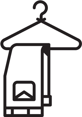 Hanger With Trousers Vector - Png Pantalon Percha (400x400)