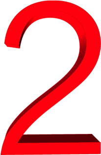 Number 2 Png - Red Number 2 Png (350x350)