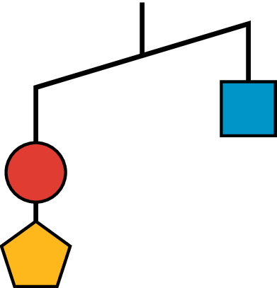 An Unbalanced Hanger With The Left Side Lower Than - An Unbalanced Hanger With The Left Side Lower Than (391x407)