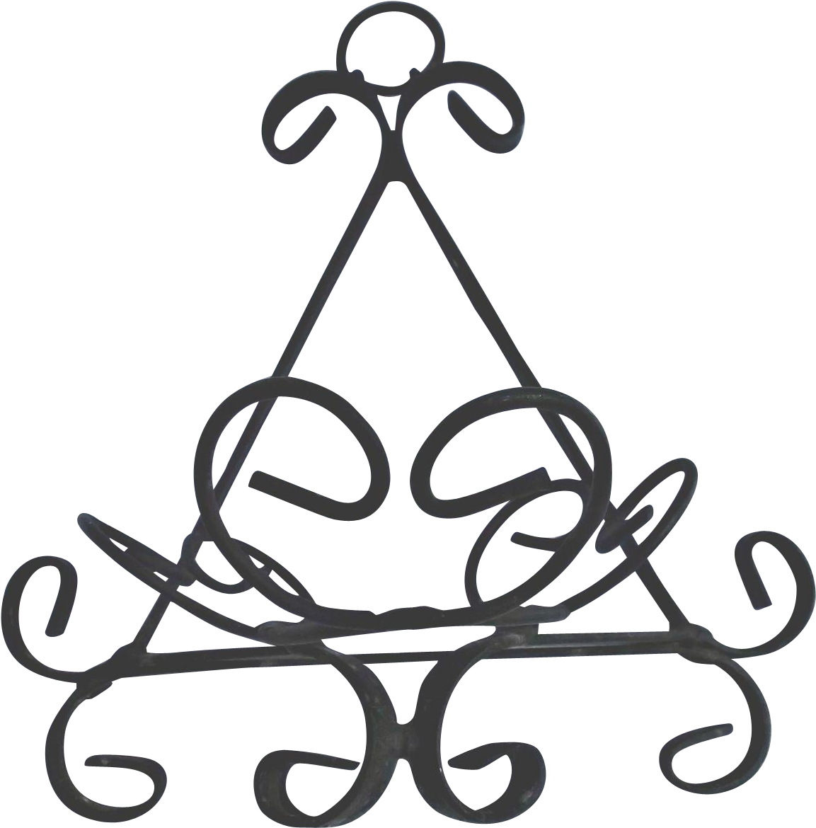 Vintage Forged Wrought Iron Hanger For Plant Candle - Circle (1169x1169)