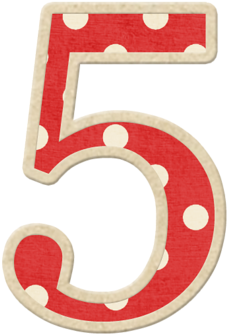 Lucky Number, Number 5, Math Numbers, Count, Polka - Number (341x500)