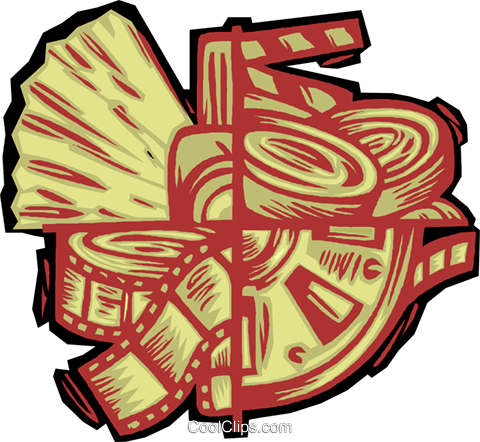 Movie Symbol Royalty Free Vector Clip Art Illustration - Portable Network Graphics (480x442)