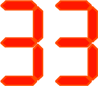 Clipart Number 33 - Numero 33 Gif (400x350)