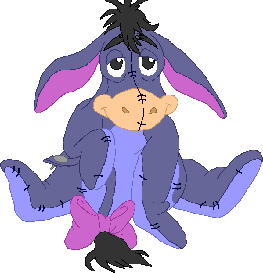 Eeyores Coloring Book - Purple Donkey From Winnie The Pooh (879x909)