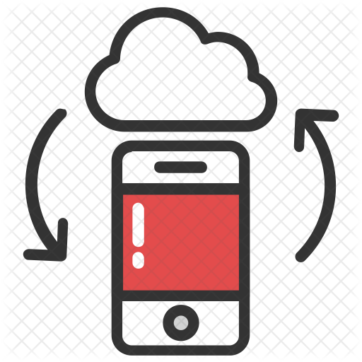 Mobile Cloud Synchronize Icon - Smartphone (512x512)