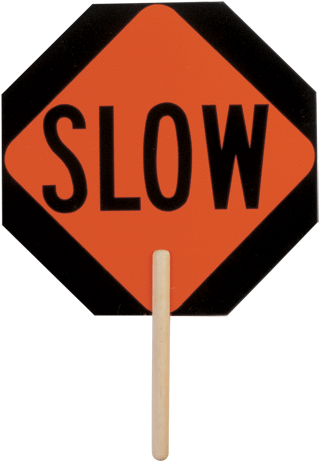 Ml Kishigo High Intensity Reflective Stop And Slow - Brady 57754 Traffic Control Paddle, Stop/slow, 18 In. (339x477)