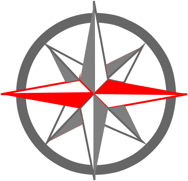 This Free Clip Arts Design Of Red Gray Compass - Emblem (600x576)