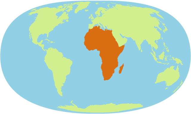 World Map With Africa Highlighted - World Map (640x383)