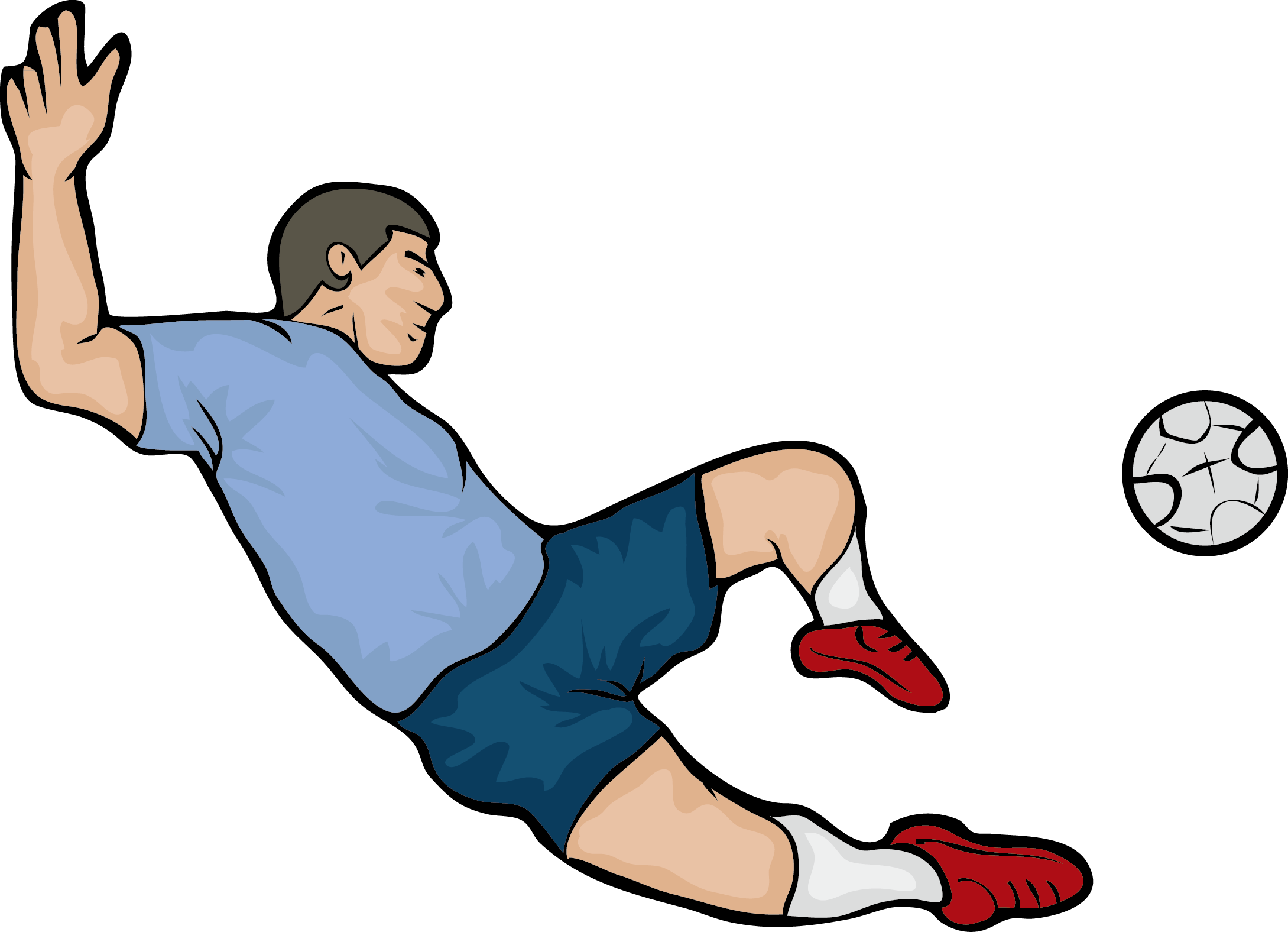 Football Athlete Logo Sport - 踢 足球 矢量 图 (2179x1576)