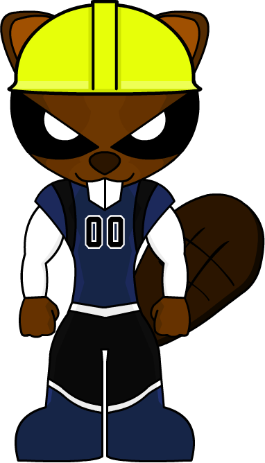 Football Beaver Engineer By Darkajax - Cartoon (382x668)