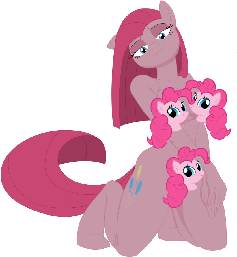 Pinkamena Wanted To Be Coloured, So By Larry The Beaver - Cartoon (894x894)