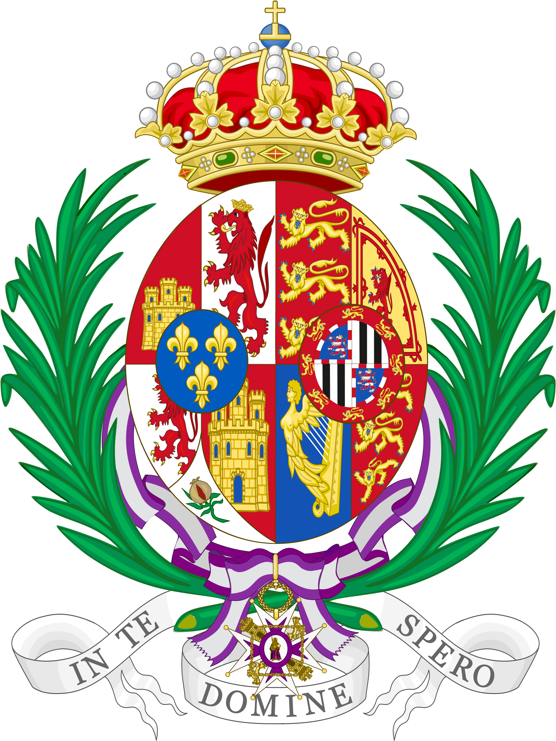 Arms Of Queen Victoria Eugenie - Escudos De La Realeza (2000x2657)