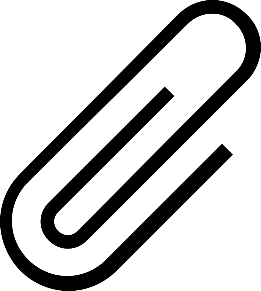 Paperclip Attachment Symbol Comments - Paper Clip Symbol (878x980)