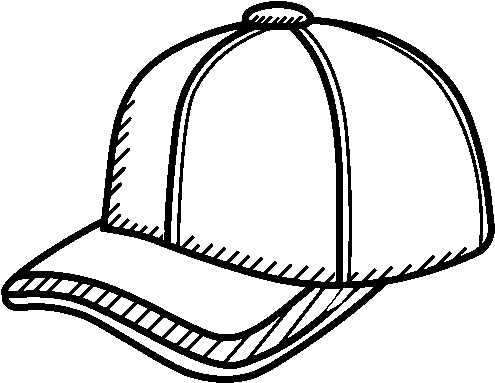 Sport Cap Coloring Page Coloringcrew Com Intended For - Cap For Colorear (600x470)