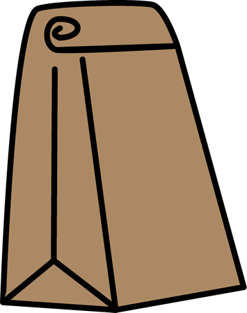 Unique Paper Bag Clipart Brown Paper Clipart - Paper Lunch Bag Clip Art (355x450)