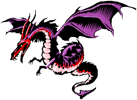 Flying Dragon Clipart - Space Bat Angel Dragon (478x349)