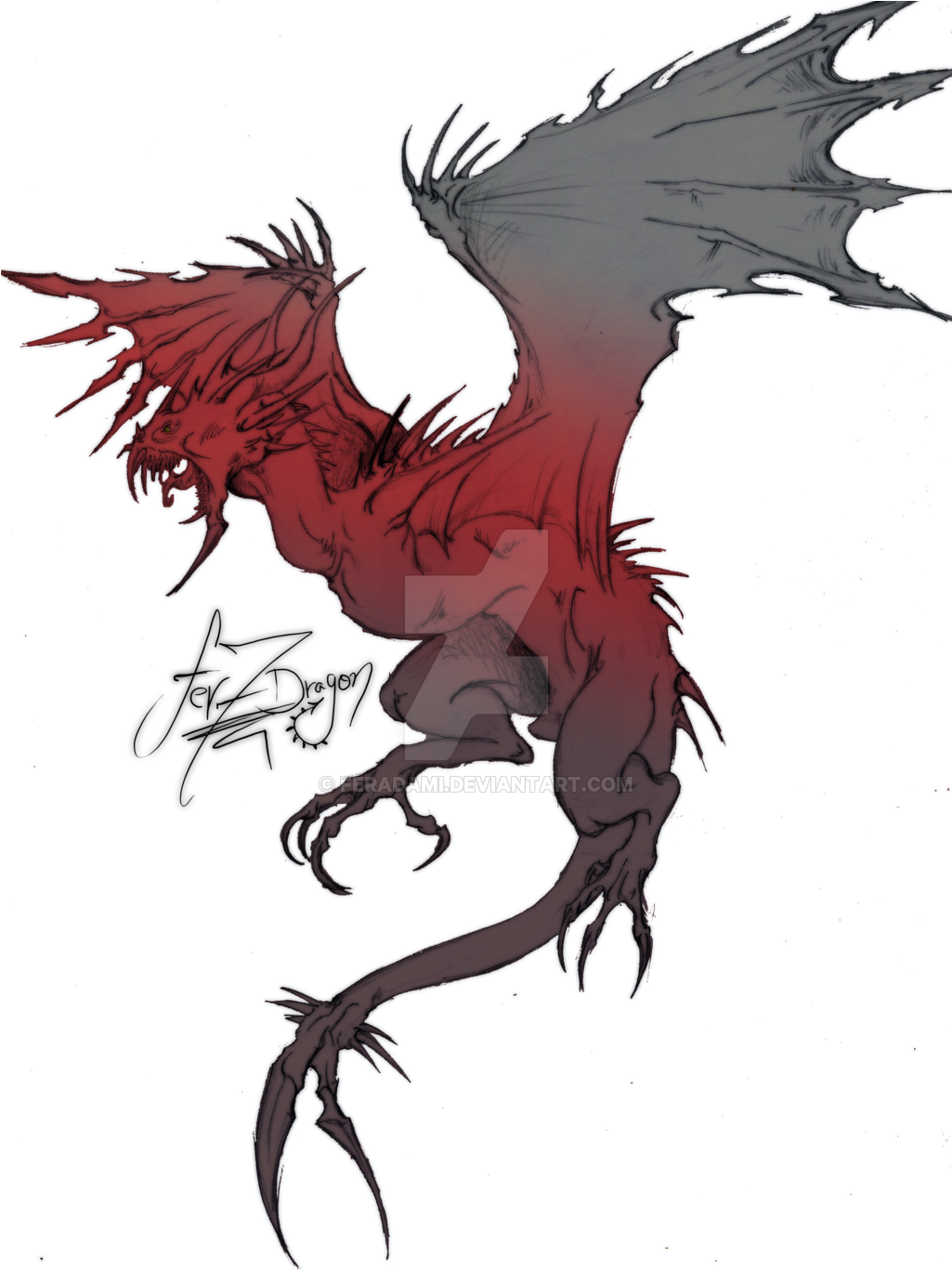 Thorny Wyvern By Feradami Thorny Wyvern By Feradami - Furry Wyvern (1024x1386)